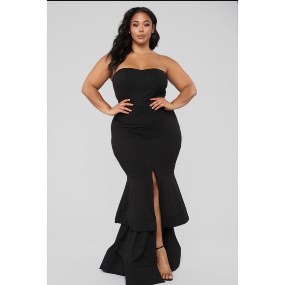 black glitter mermaid dress